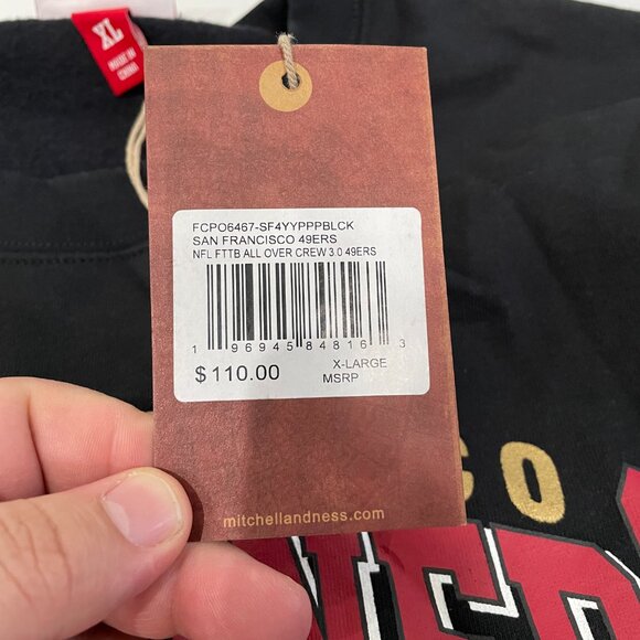 Mitchell & ness San Francisco 49ers Crewneck Throwback XL - Picture 3 of 7